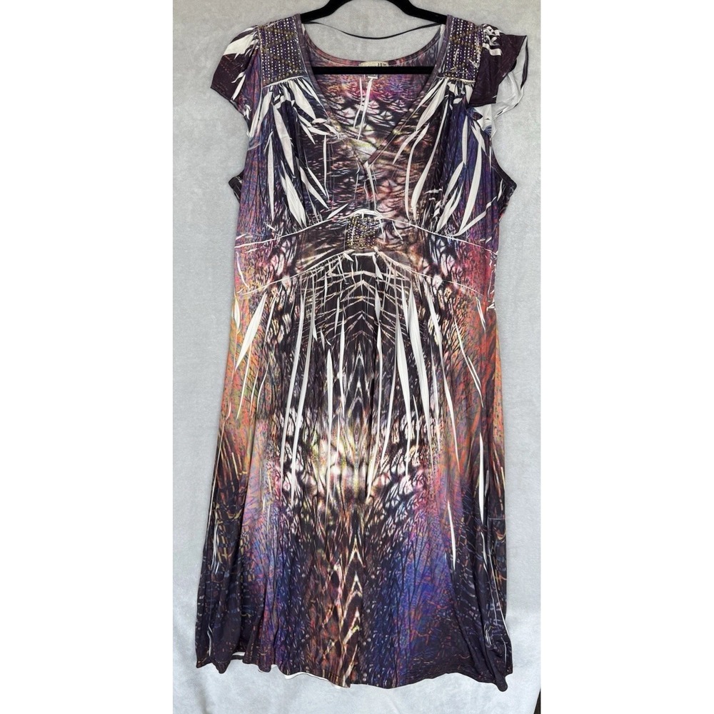 One World Dress Womens Medium Multicolor Festival Boho Chic Hippie Fairy‎ Grunge